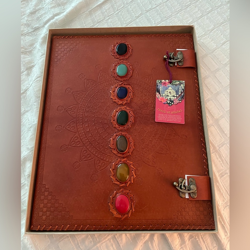 NWT X-Large leather journal notebook ledger photo album scrapbook